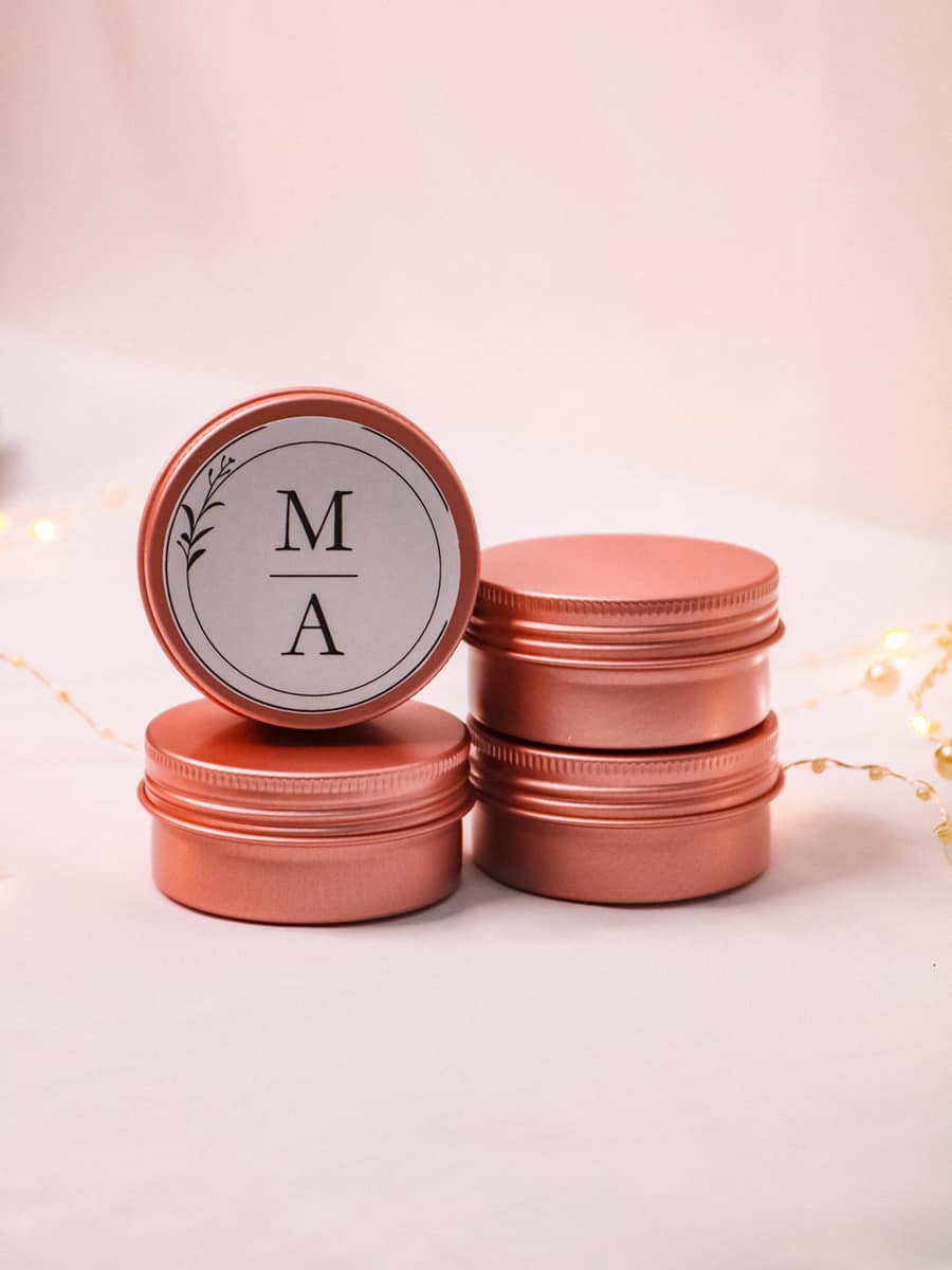 Marturii Nunta lumanare Cutiuta metalica 50g